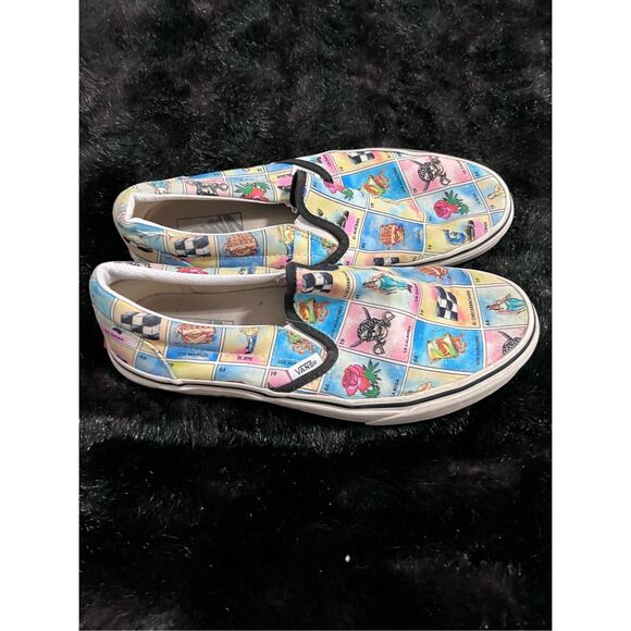 Vans classic slip on LA Loteria style Size 8.5 shoes comfort shoes bingo - Picture 1 of 7
